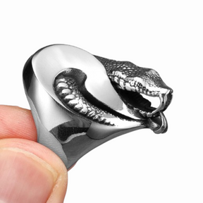 Bague Serpent Argent Massif