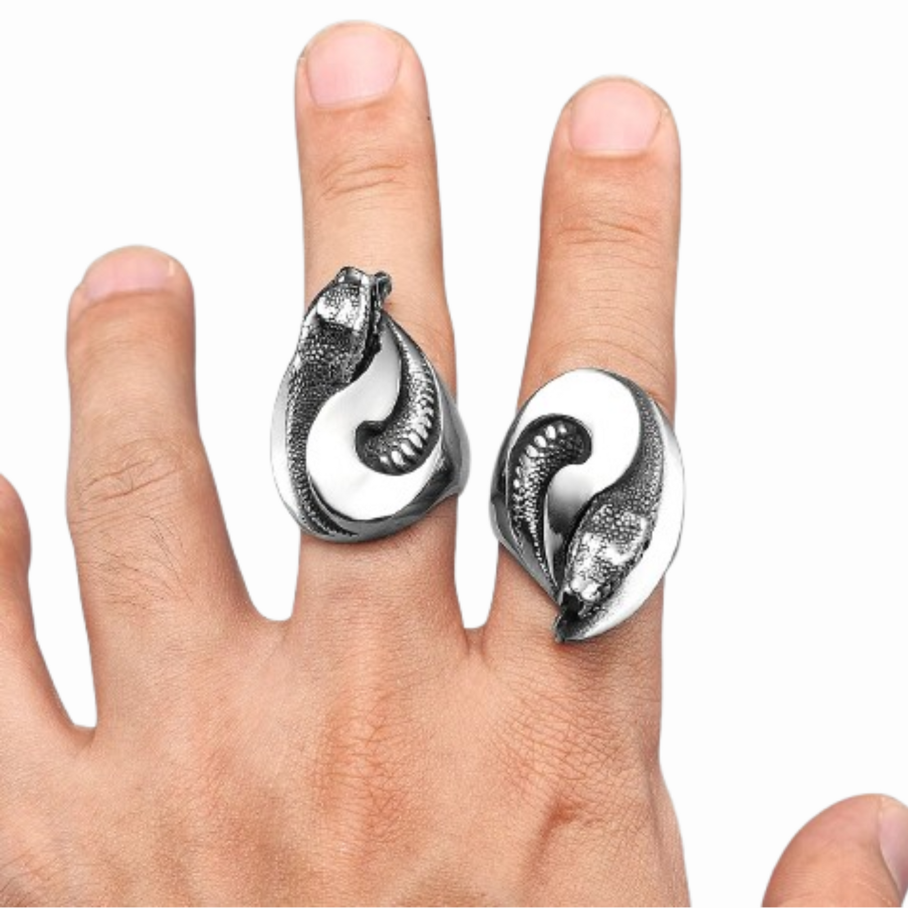 Bague Serpent Argent Massif