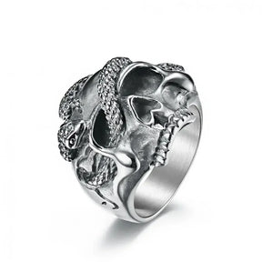 Bague Serpent Chevalière - 8 / Argent