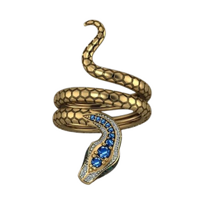 Bague Serpent Dorée - Réglable / Or