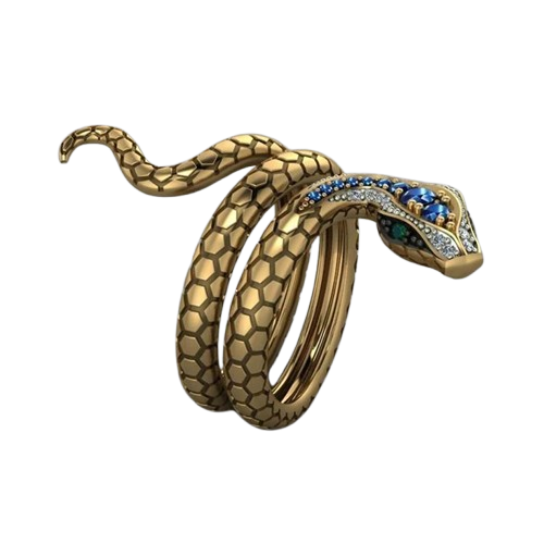 Bague Serpent Dorée - Réglable / Or