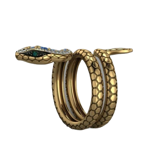 Bague Serpent Dorée - Réglable / Or