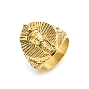 Bague Tête de Pharaon Argent - Or / 7