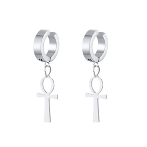 Boucle D’Oreille Ankh - Vendu par paire / Argent