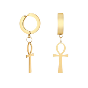 Boucle D’Oreille Ankh - Vendu par paire / Or