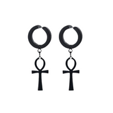 Boucle d’Oreille Egyptienne Homme - Vendu par paire / Noir