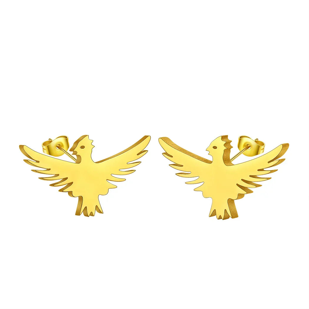 Boucle D’Oreille Egyptienne Phoenix - Vendu par paire / Or