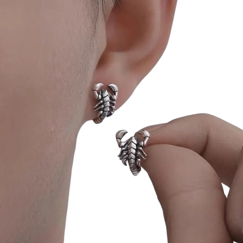 Boucle D’Oreille Scorpion - Vendu par paire / Argent