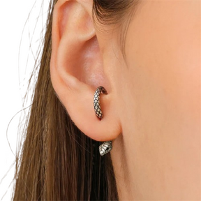 Boucle D’Oreille Serpent Antique