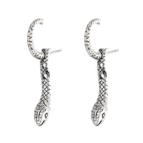 Boucle D’Oreille Serpent Antique - Vendu par paire / Argent