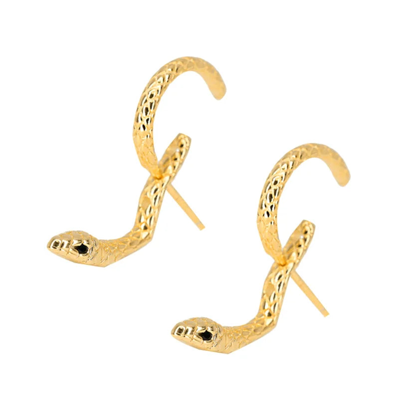 Boucle D’Oreille Serpent Argent - Vendu par paire / Or