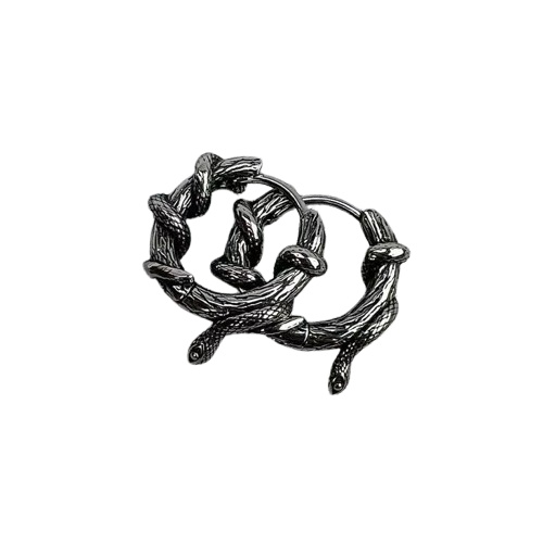 Boucle D’Oreille Serpent - Vendu par paire / Argent