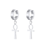 Boucles D’Oreilles Ankh - Vendu par paire / Argent