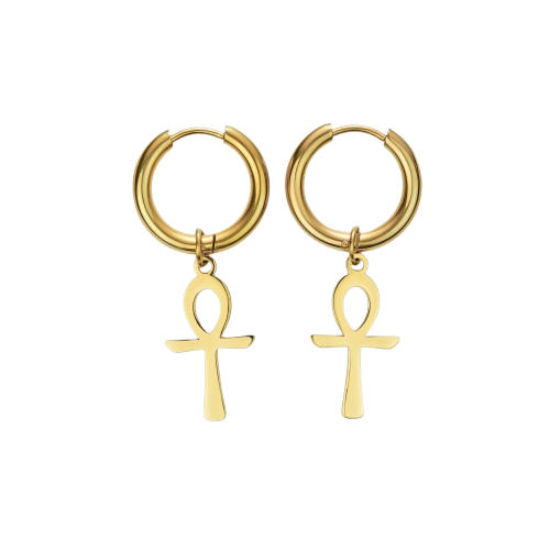 Boucles D’oreilles Croix de Ankh