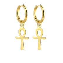 Boucles D’oreilles Croix de Ankh - Vendu par paire / Or