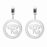 Boucles D’Oreilles Égypte Horus - Vendu par paire / Argent
