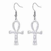 Boucles d’oreilles Femme Ankh - Vendu par paire / Argent