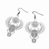 Boucles D’Oreilles Femme Scarabée - Vendu par paire / Argent