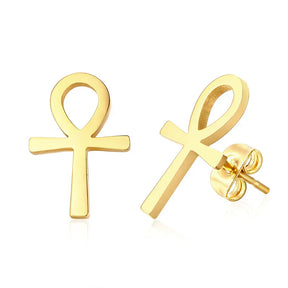 Boucles D’Oreilles Petite Croix de Ankh - Vendu par paire