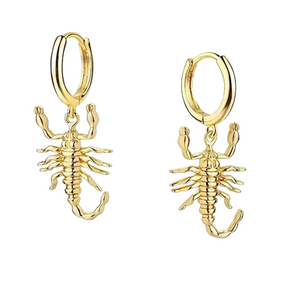 Boucles D’Oreilles Scorpion - Vendu par paire / Or