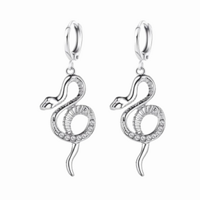 Boucles D’Oreilles Serpent Femme - Vendu par paire / Argent
