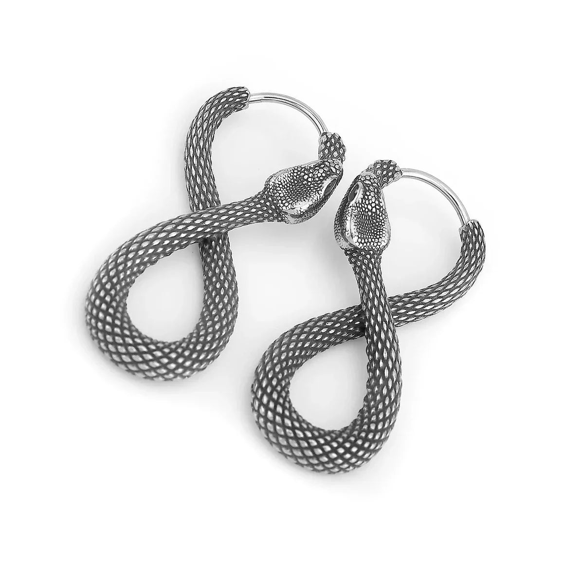 Boucles D’Oreilles Serpent - Vendu par paire / Argent