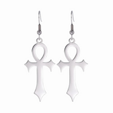 Boucles D’Oreilles Symbole Ankh - Vendu par paire / Argent