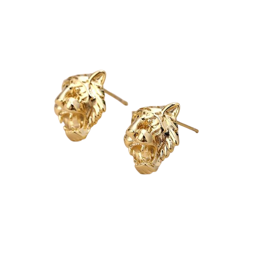 Boucles D’Oreilles Tigre - Vendu par paire / Or