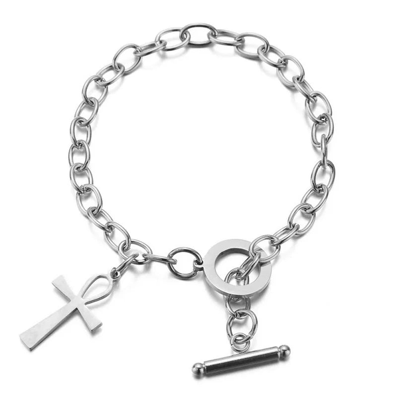 Bracelet Ankh - 18cm / Argent