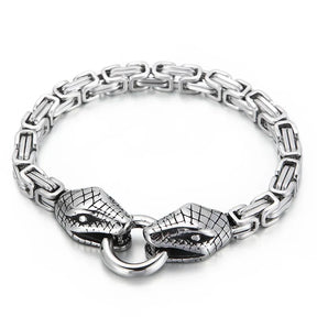 Bracelet Chaine Serpent - 21.5cm / Argent