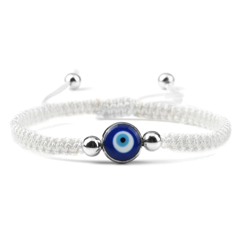 Bracelet Contre Le Mauvais Oeil - 17 à 29cm / Blanc