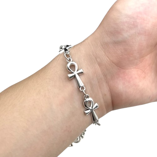 Bracelet Croix Ankh - Unique / Argent