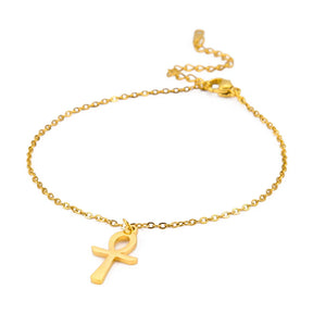 Bracelet Croix De Ankh - 17 à 22cm / Or