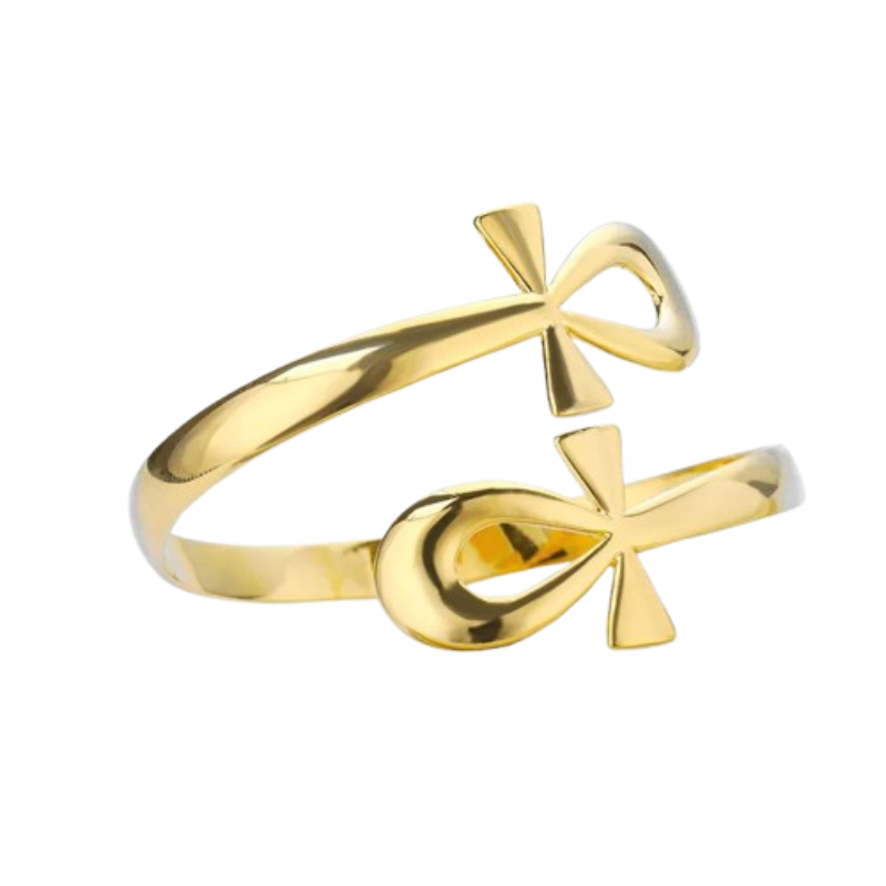 Bracelet Croix Egypte - 19cm / Or