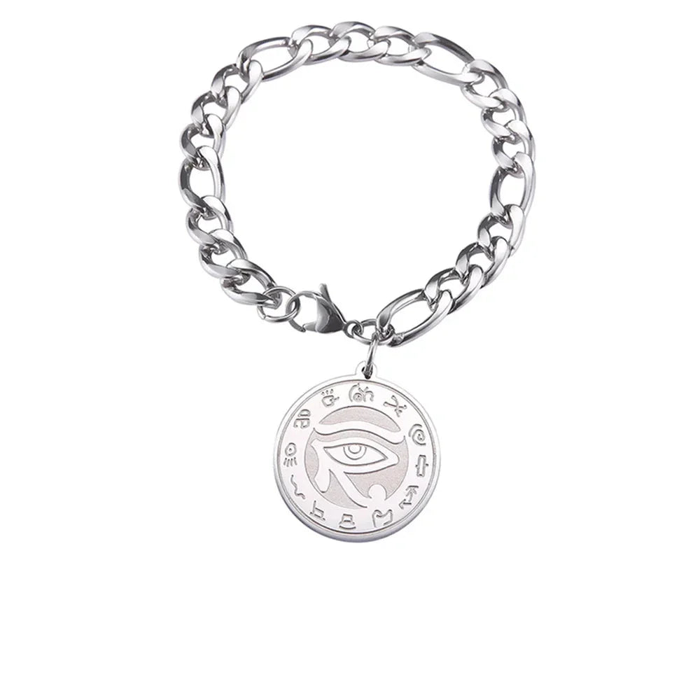 Bracelet Egyptien Homme Argent - 20cm / Argent