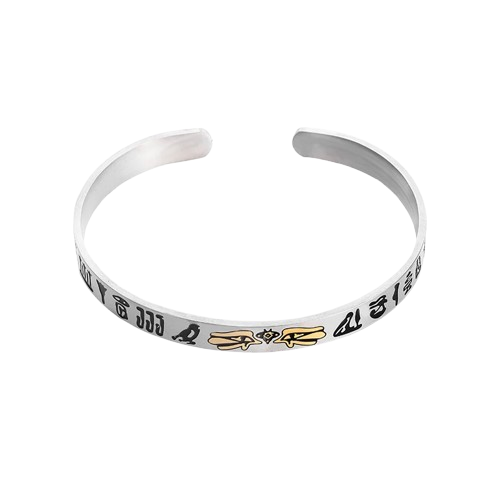 Bracelet Manchette Egyptien - 18cm / Argent