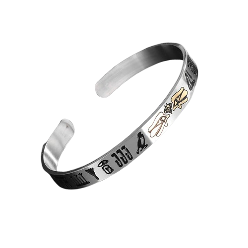 Bracelet Manchette Egyptien - 18cm / Argent