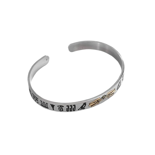 Bracelet Manchette Egyptien - 18cm / Argent