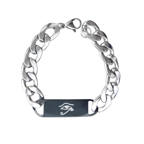 Bracelet Oeil Horus - 18cm / Noir