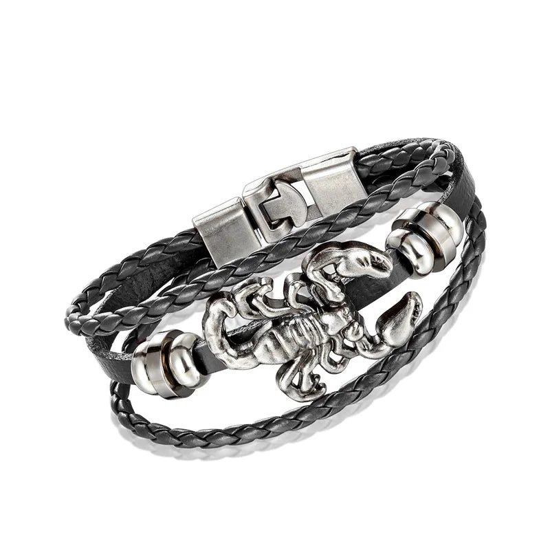 Bracelet Scorpion - 21cm / Noir