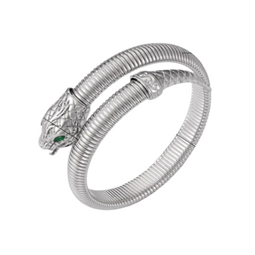 Bracelet Serpent Argent Homme - Unique / Vert