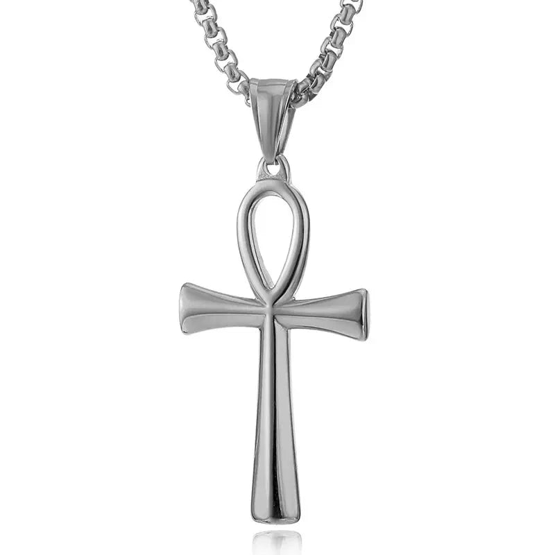 Collier Ankh Egypte - 60cm / Argent