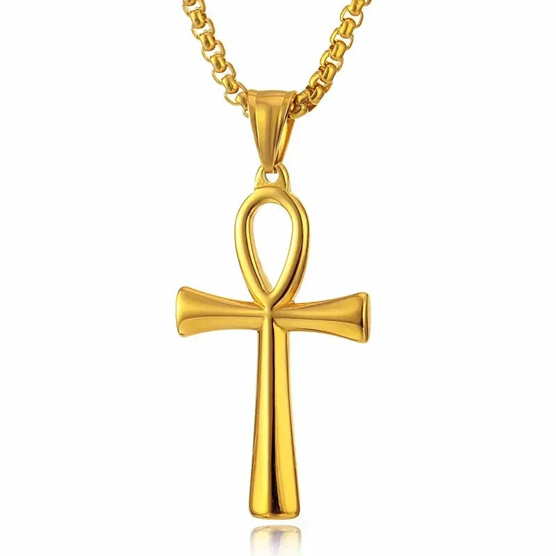 Collier Ankh homme - 60cm / Or