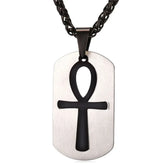 Collier Ankh Pendentif - 60 cm / Noir