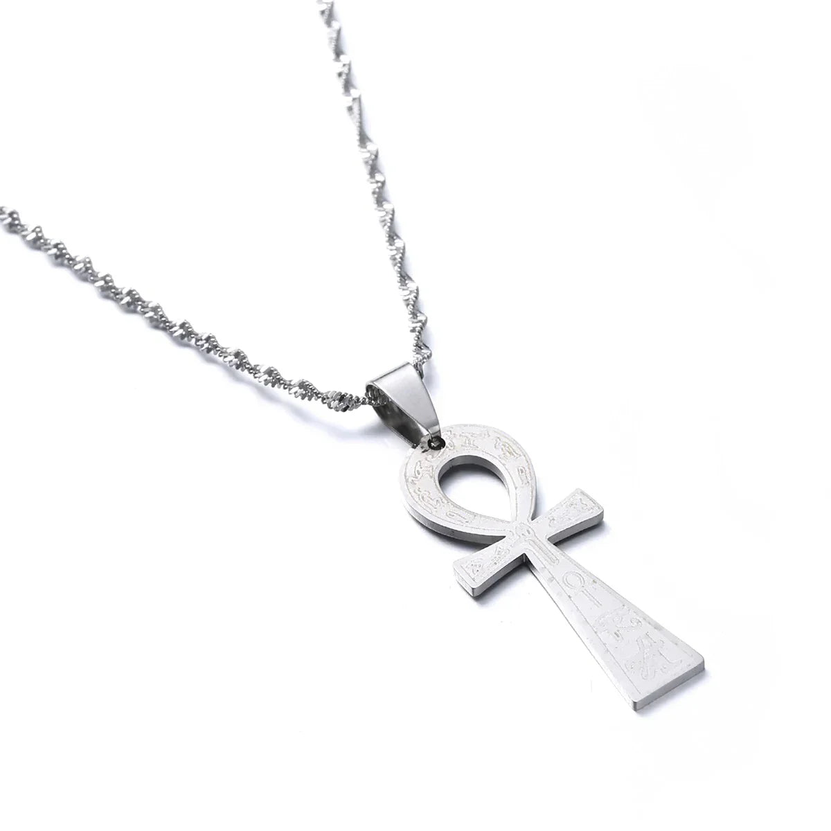 Collier Croix Ancienne Pendentif - 50cm / Argent