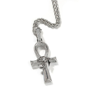 Collier Croix Ankh Argent - 28x62mm / Argent