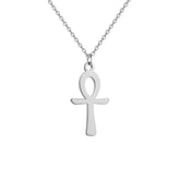 Collier Croix Ankh Bijoux Homme - 45-50cm / Argent