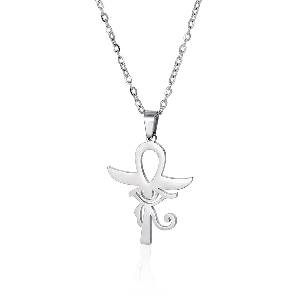 Collier Croix de Ankh Pendentif - 45-50cm / Argent