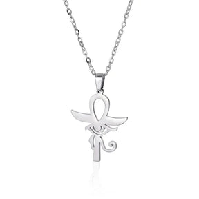 Collier Croix de Ankh Pendentif - 45-50cm / Argent