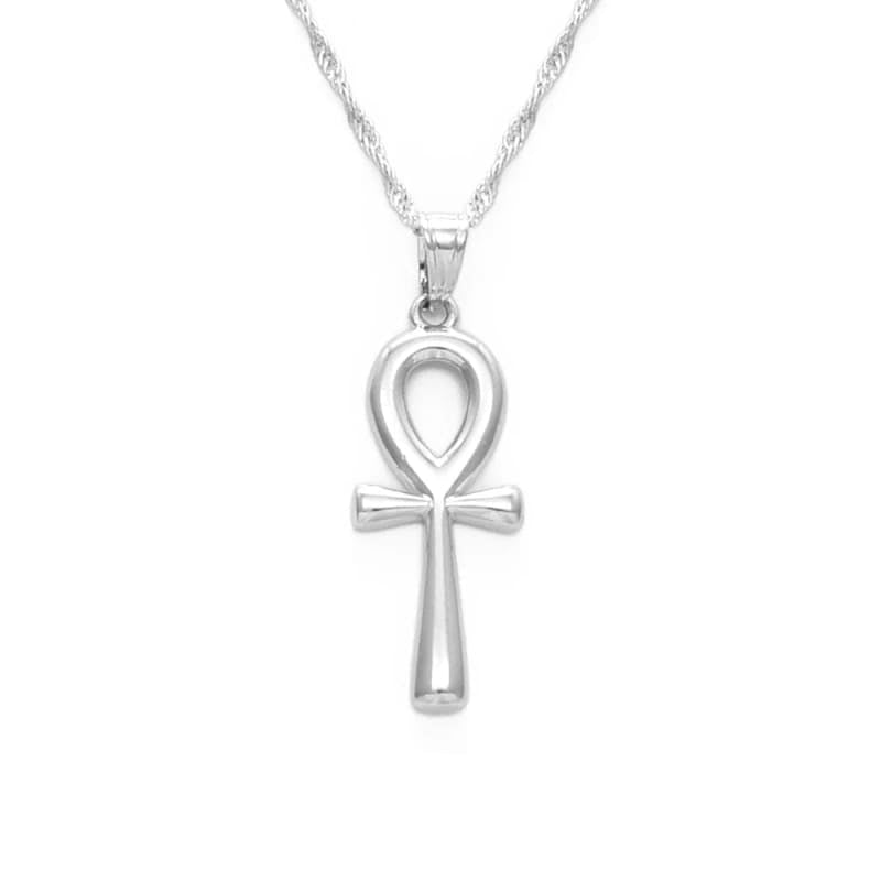 Collier Croix de Vie Egyptienne - 45cm / Argent